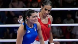 Boxeadora olímpica se retira a los 46 segundos frente a la andrógina Imane Khedif