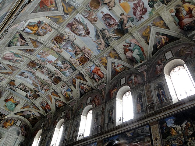 Fotografía parcial de la Capilla Sixtina