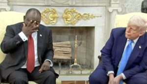 Fotografía de la reunión Trump-Ramaphosa