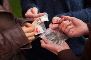 Drug dealer selling drugs