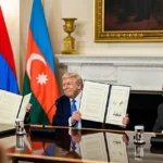 P20250808DT-1377_President_Donald_Trump_signs_a_trilateral_joint_declaration_with_President_Ilham_Aliyev_of_Azerbaijan_and_Prime_Minister_Nikol_Pashinyan_of_Armenia