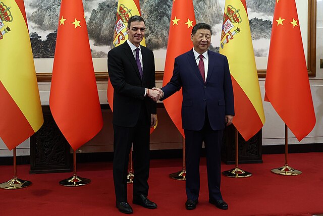 Pedro Sánchez y Xi Jinping