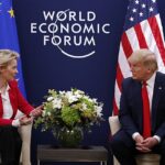 Donald Trump y Ursula Von der Leyen en Davos