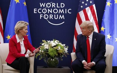 Donald Trump y Ursula Von der Leyen en Davos