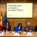 Sanidad y los sindicatos SATSE, CCOO, UGT y CSIF alcanzan un acuerdo para un nuevo Estatuto Marco del Sistema Nacional de Salud sin el acuerdo de los sindicatos médicos