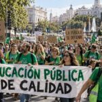 Manifestación por la educación, marea verde