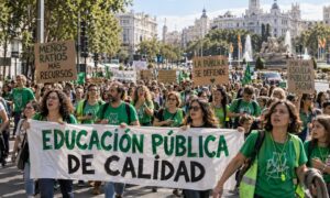 Manifestación por la educación, marea verde